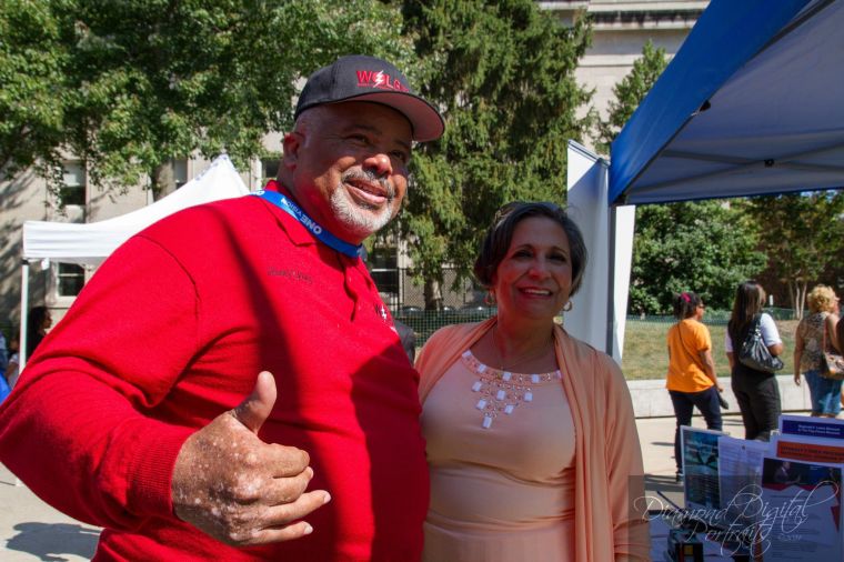 Dr. Cathy Hughes with WOLB's Larry Young