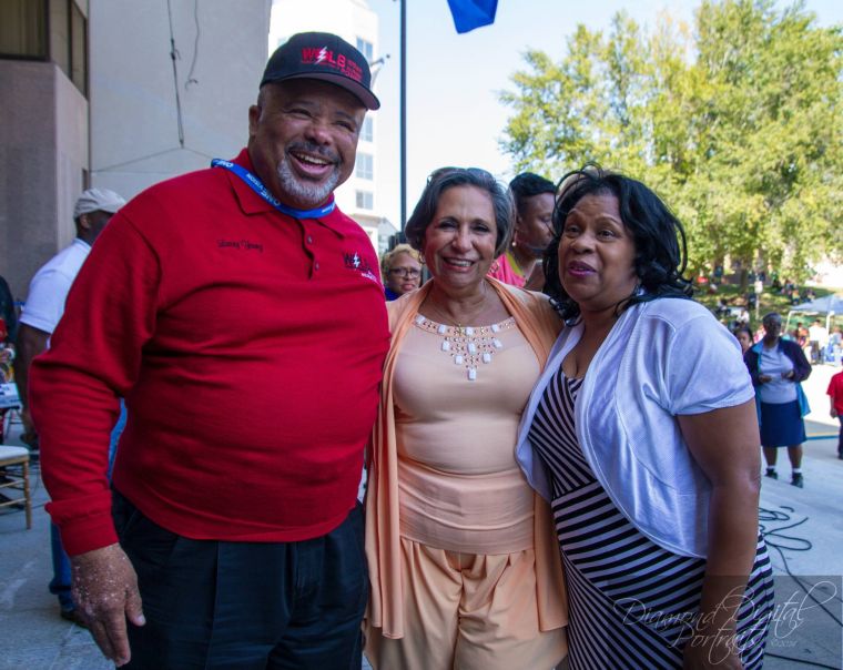 Dr. Cathy Hughes with Larry Young and Keller Wynder