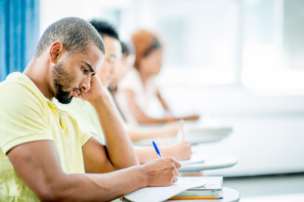 Students Taking a College Exam