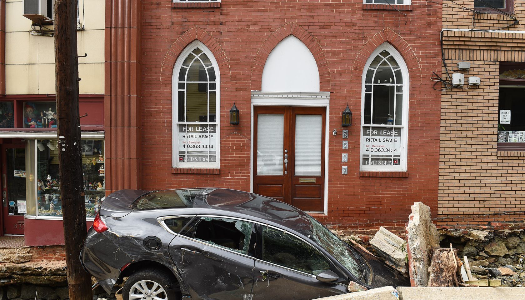 ELLICOTT CITY, MD - JULY 31: Destruction caused by a flash flo