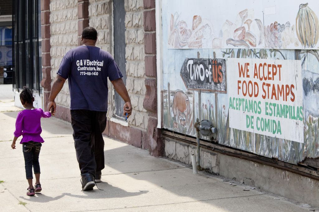 Suburban poverty is a result of the weak economy and people fleeing violence in cities like Chicago