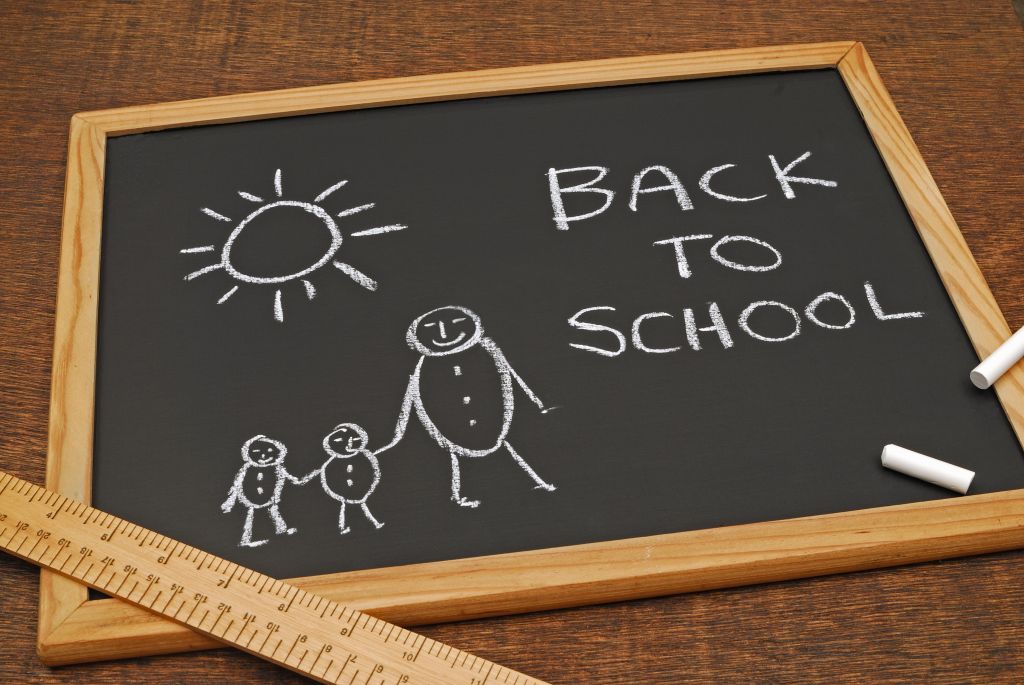 Back to school on a school slate