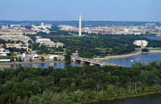 Panoramic Aerial View of Washington DC