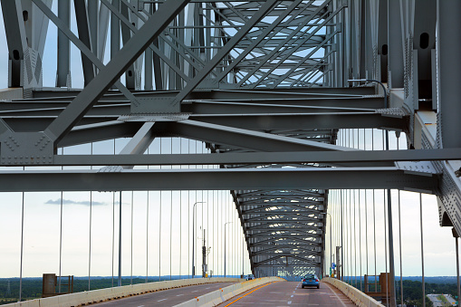 Frances Scott Key Bridge, crossing Patapsco river in Baltimore, Maryland.