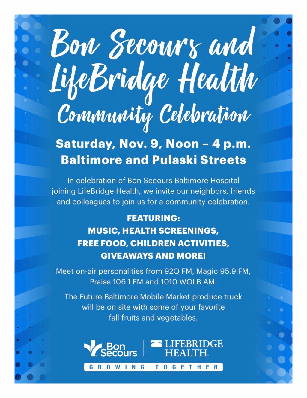 Bon Secours & LifeBridge Health Community Celebration