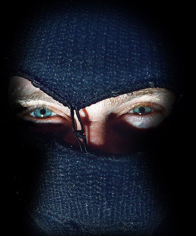 A masked burglar, 22 August 2000. SMH Picture by TANYA LAKE