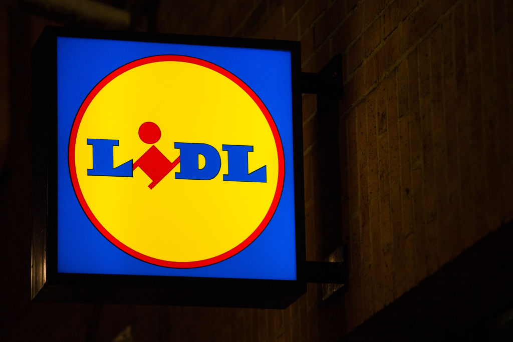 Lidl logo seen at Kungsportavenyen in Gothenburg...