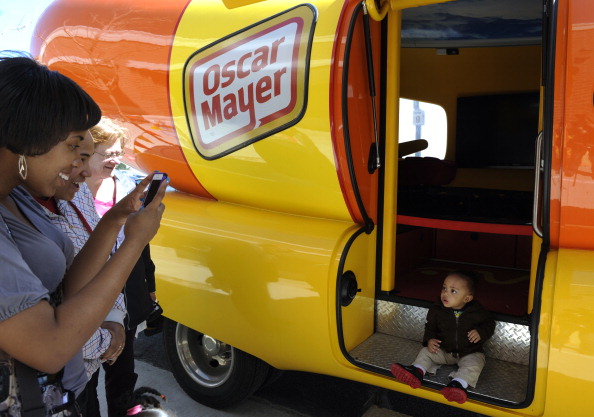 The Oscar Mayer Wienermobile makes its way across the metro area.