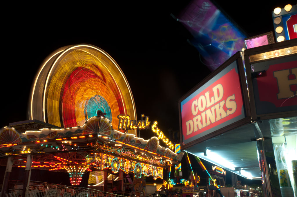 Amusement park at the Maryland State Fair, Timonium MD