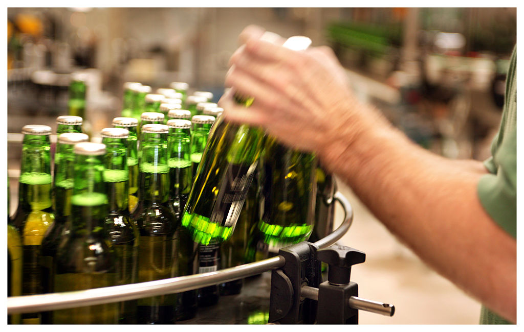 Generic green beer bottles, 2 February 2006. AFR Picture by JIM RICE