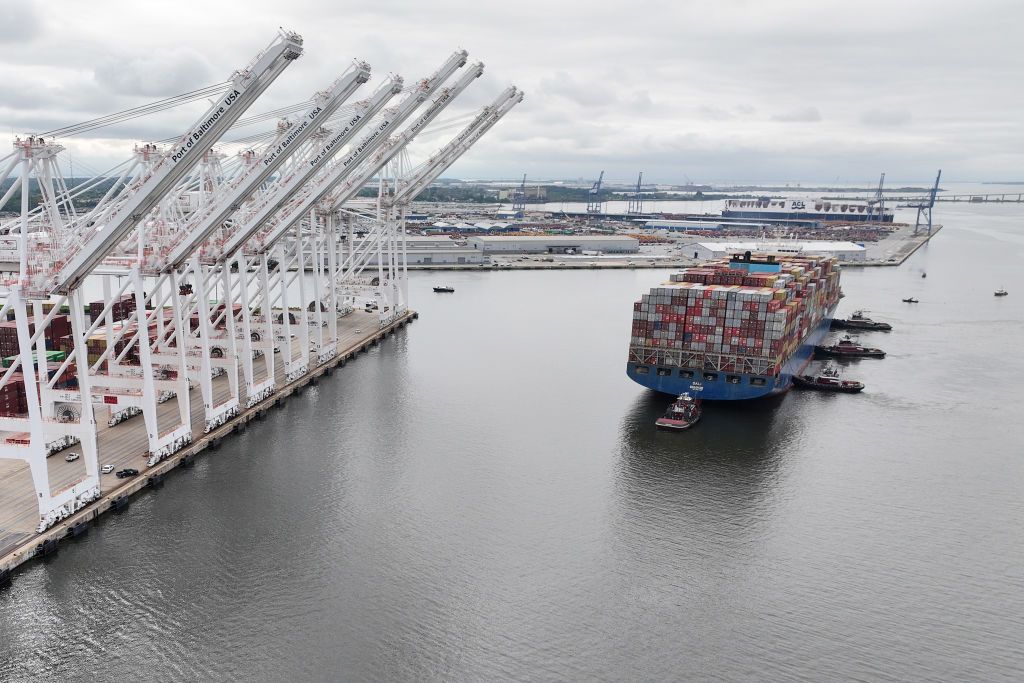 Container Ship Dali Moved From Site Of Francis Scott Key Bridge Collapse