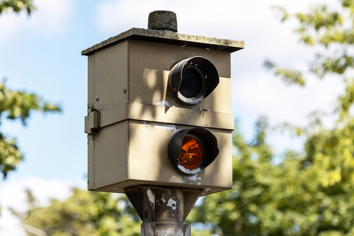 Speed camera box of the German police