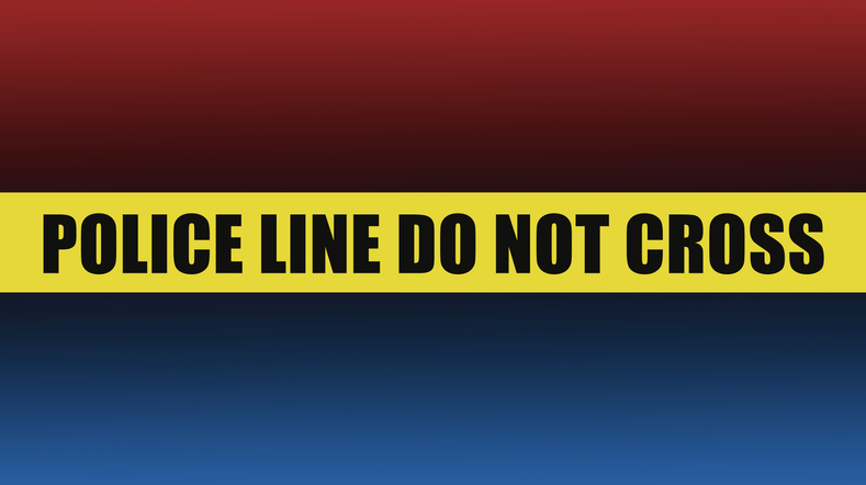 Yellow "Police Line Do Not Cross" tape cordons