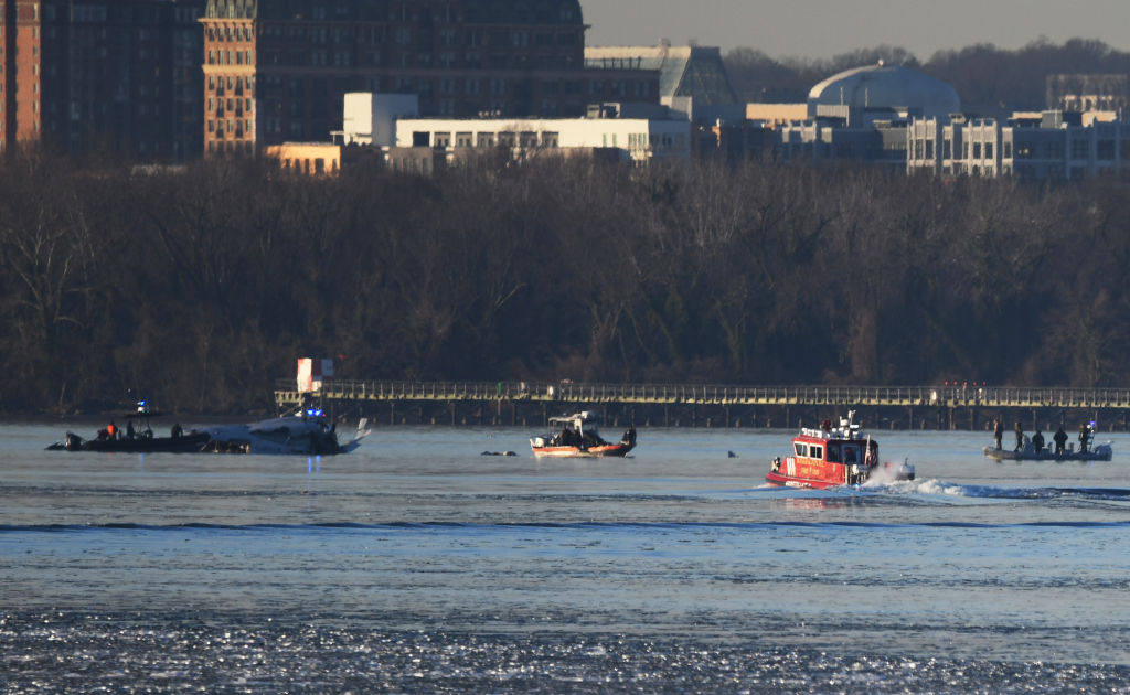 WASHINGTON, D.C. - JANUARY 30: Emergency response units from Ma