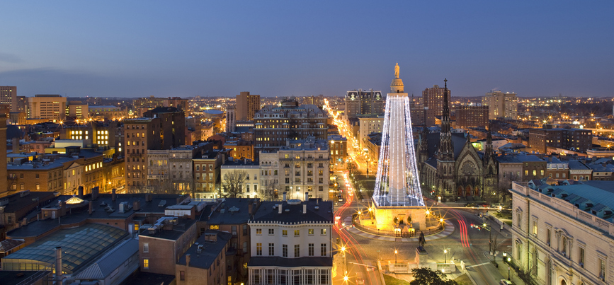 Washington Monument, Mount Vernon neighborhood